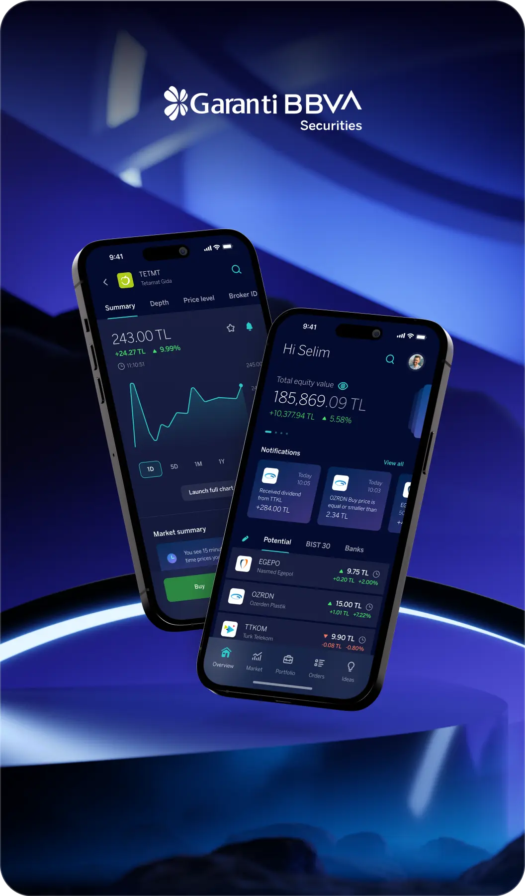 Garanti BBVA eTrader UX/UI design
