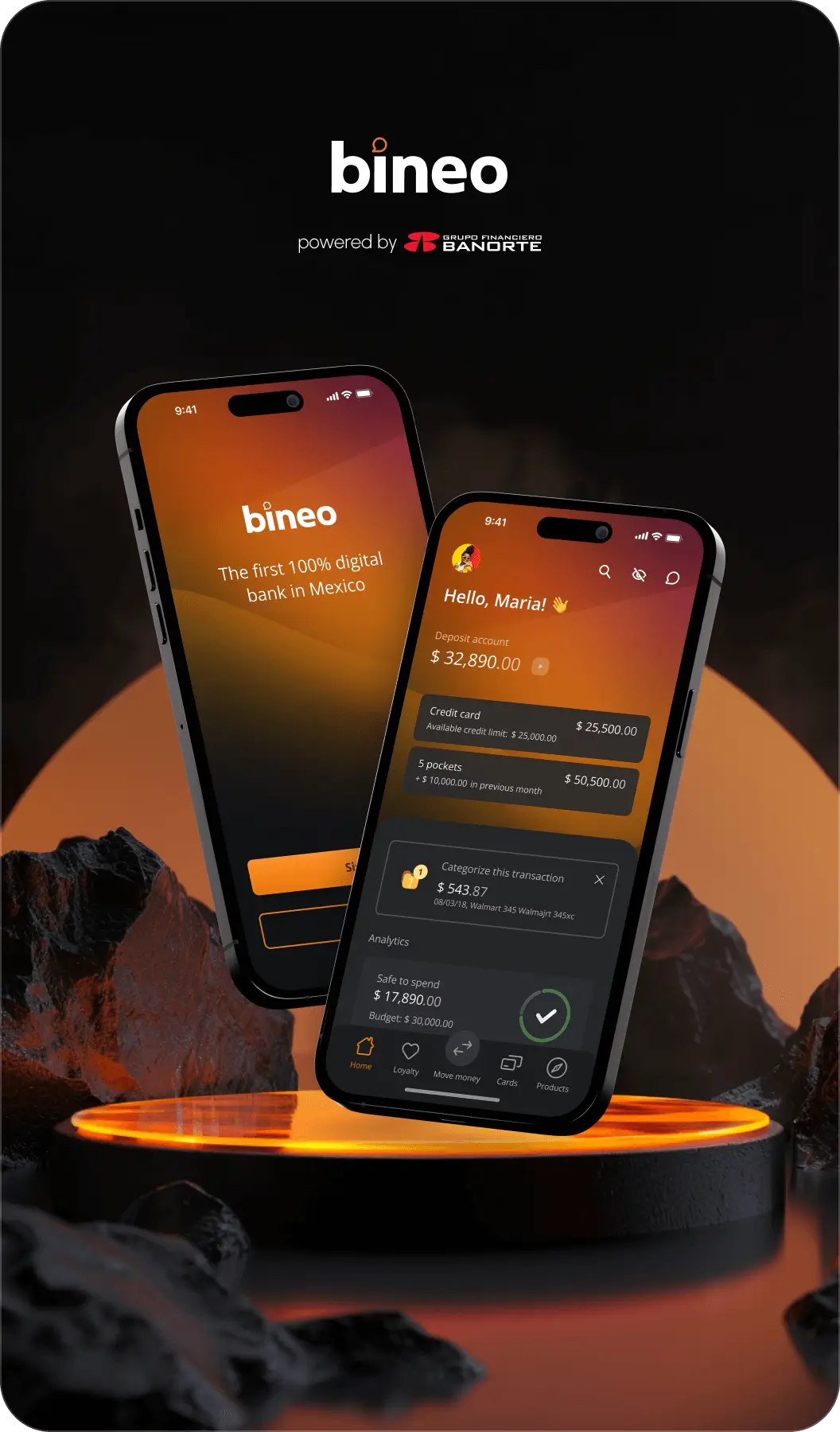 Bineo by Banorte Digital Banking UX/UI design
