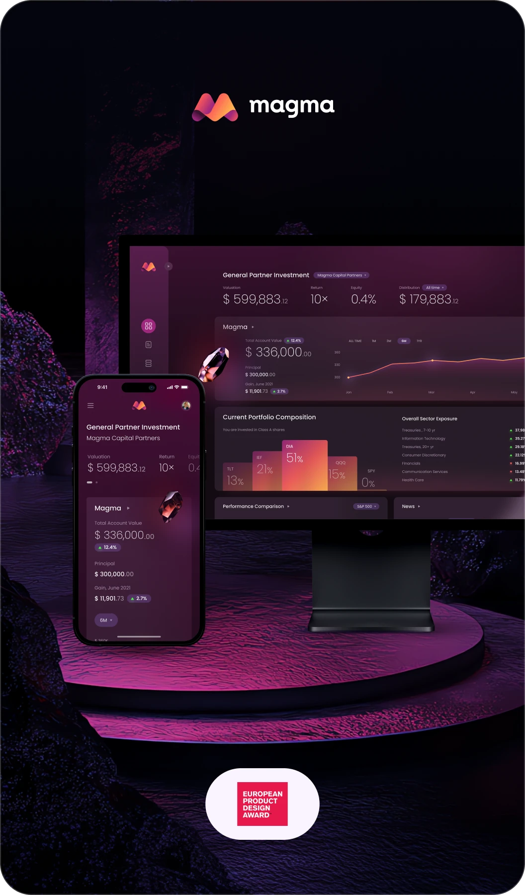 Magma hedge fund platform UX/UI design