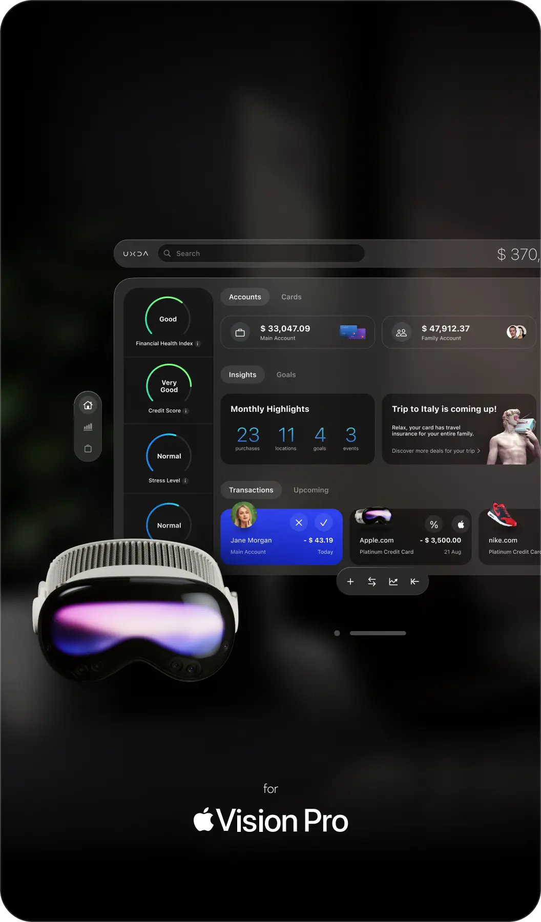 AI-Powered Spatial Banking UX/UI design